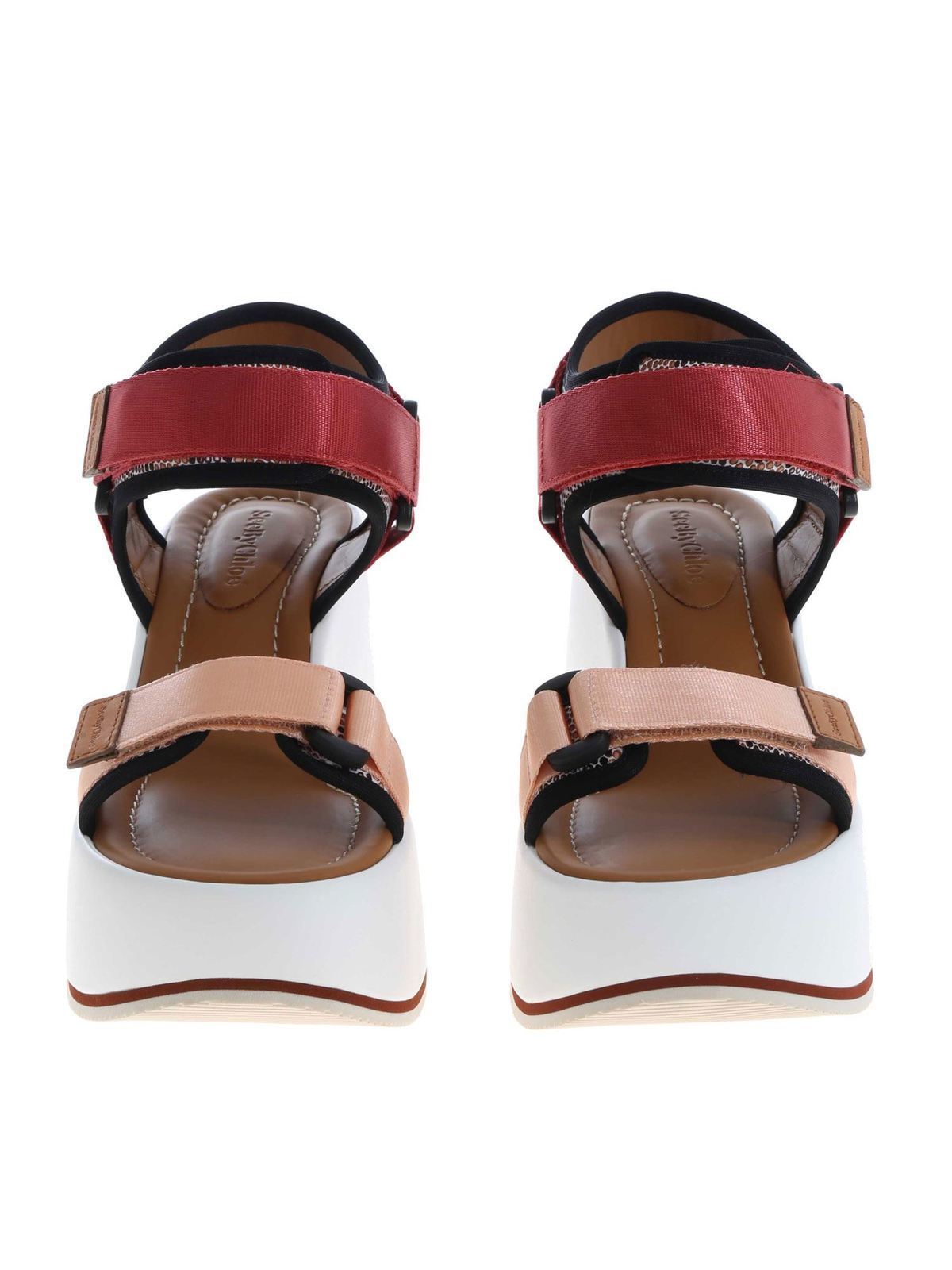 warmte verdamping Caius Sandals See by Chloé - Astana sandals in red and pink - SB34004A504