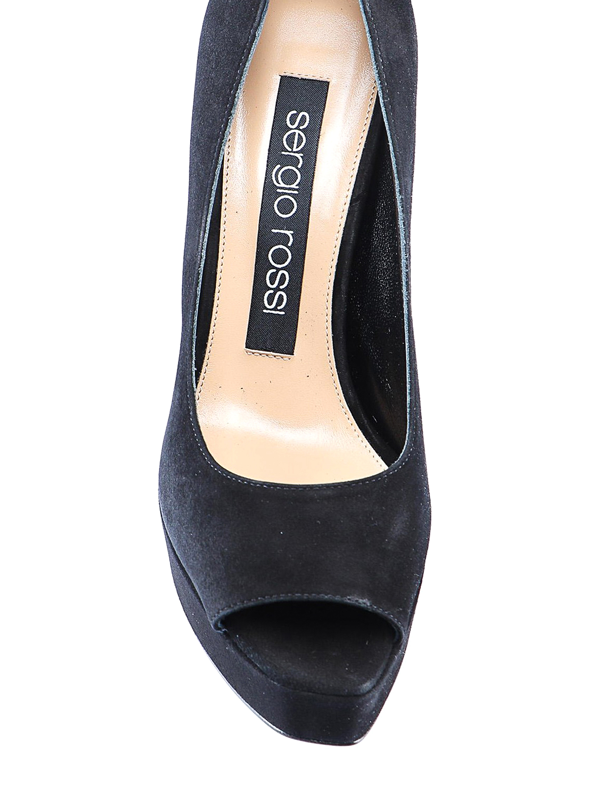 Court shoes Rossi Black suede peep toe - A85170MCAZ011000
