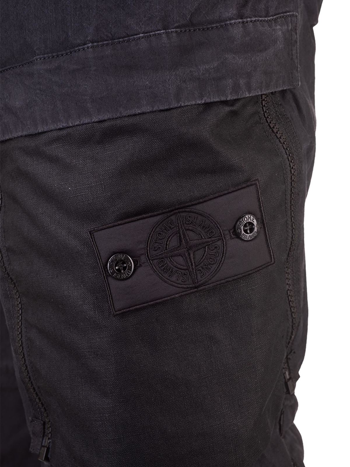 stone island zip cargo pants