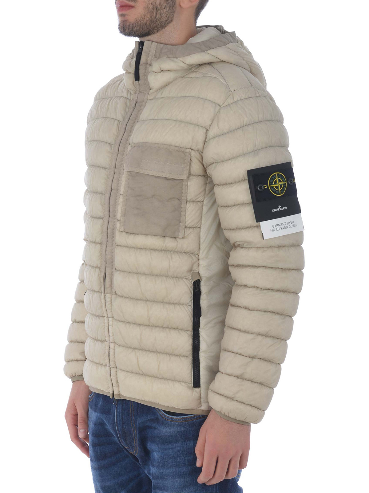 stone island yarn down jacket