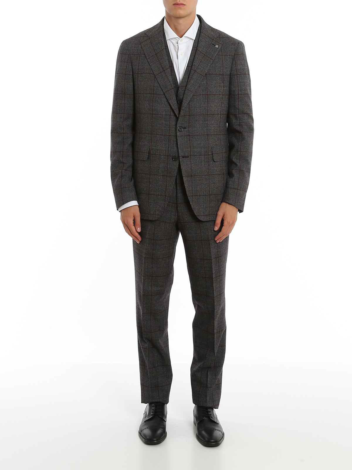 Formal suits Tagliatore - Check pattern virgin wool suit ...