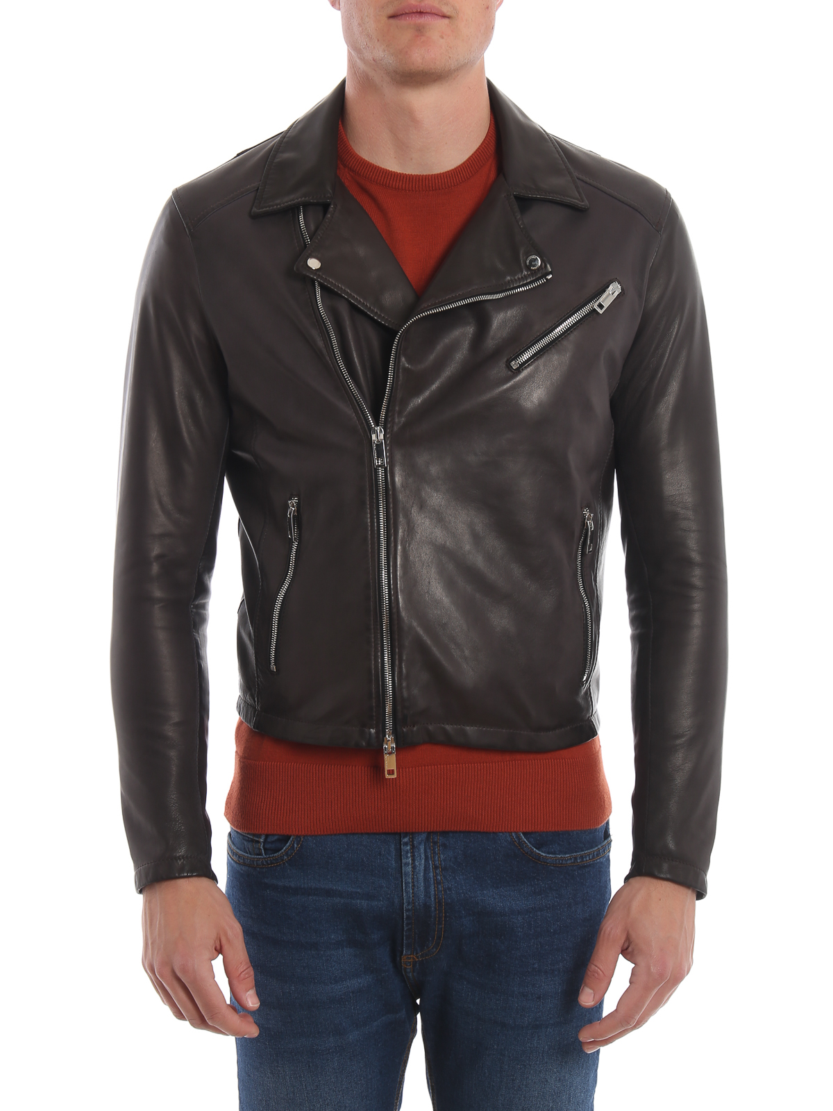 Tagliatore Chiodo In Nappa Color Testa Di Moro Giacche