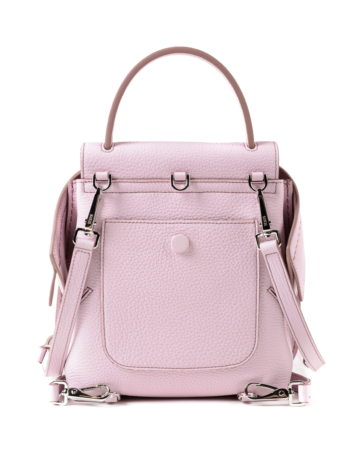 light pink leather backpack