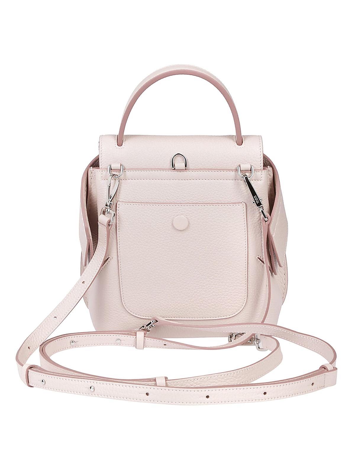 mini pink leather backpack