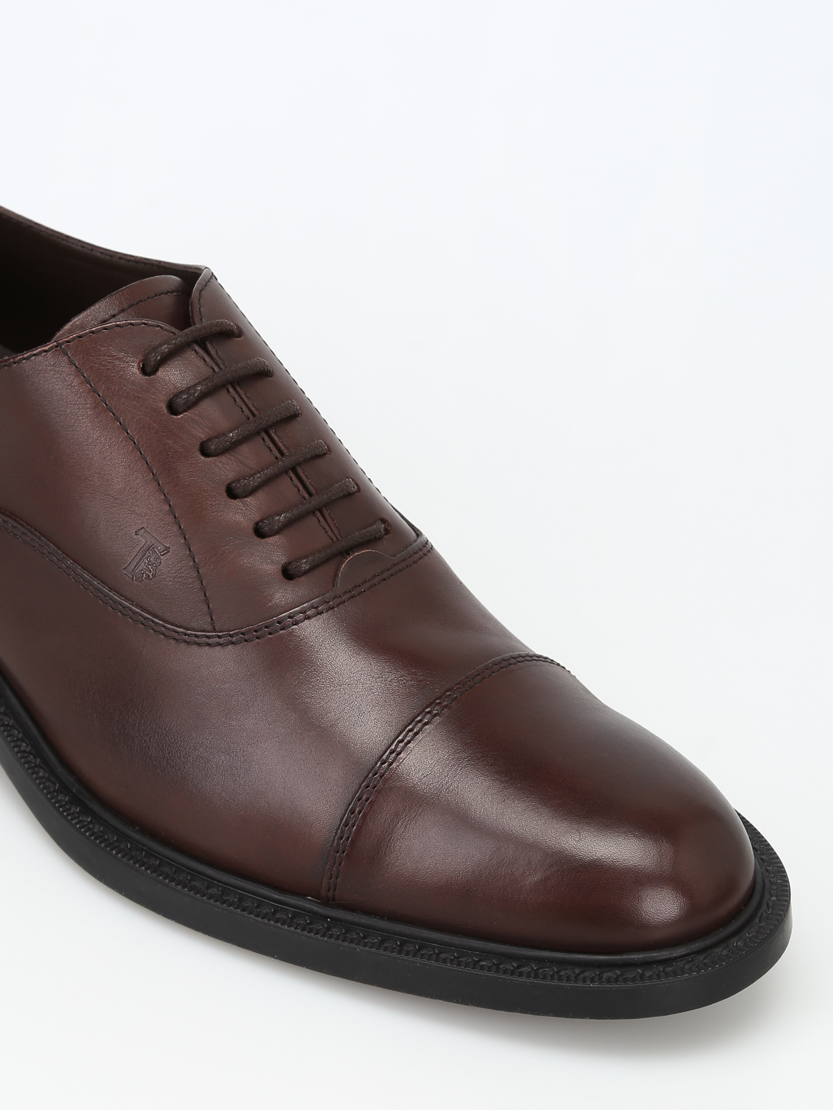 Ebony leather classic Oxford shoes 