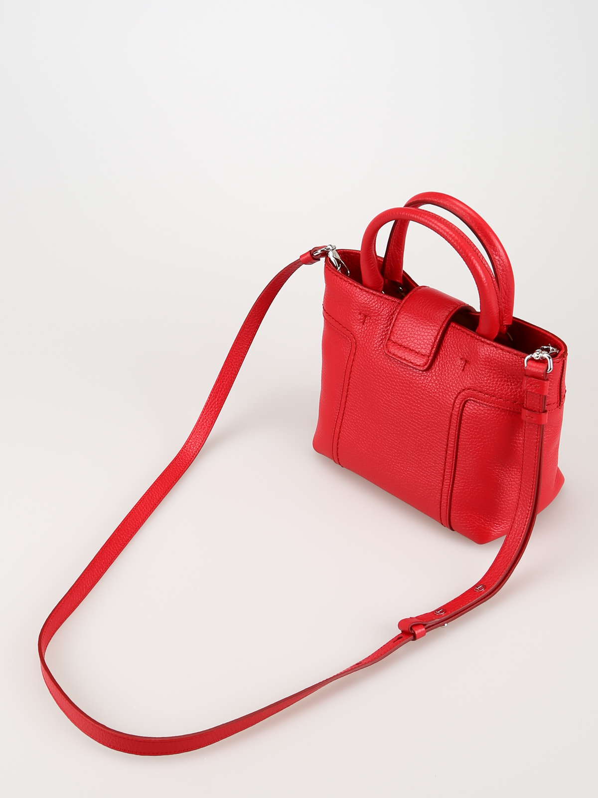 Cross body bags Tod'S - Double T red leather mini cross body bag ...
