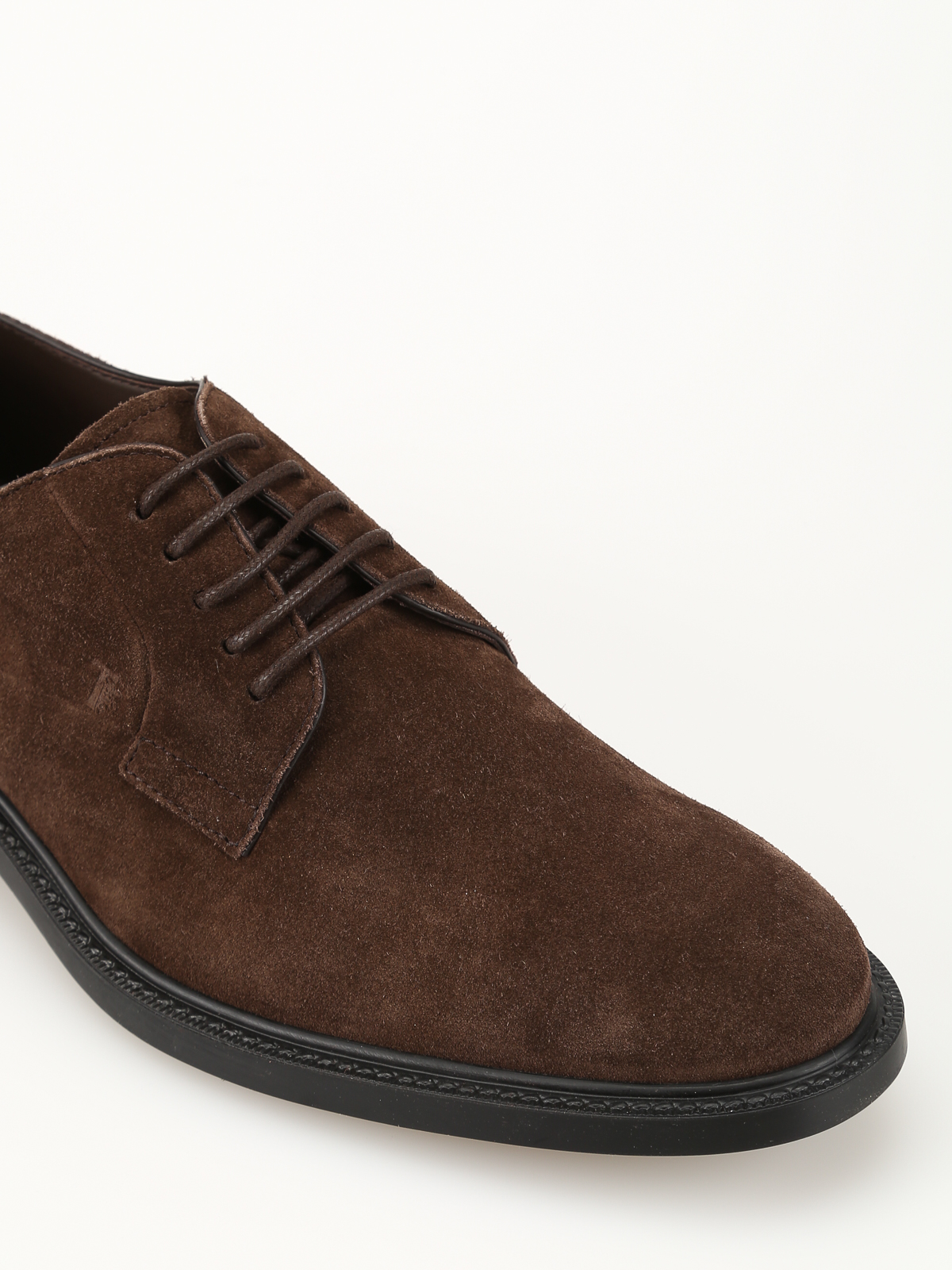 Mens Shoes Lace-ups Brogues for Men Hogan Suede Lace-up Shoes in Dark Brown Brown 