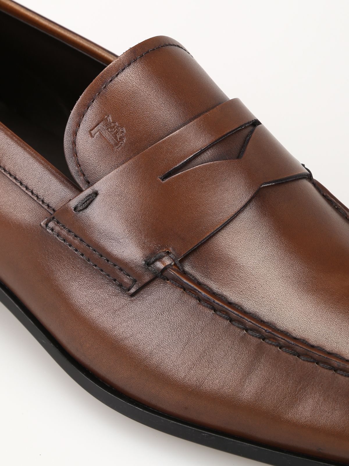 tods brown loafers