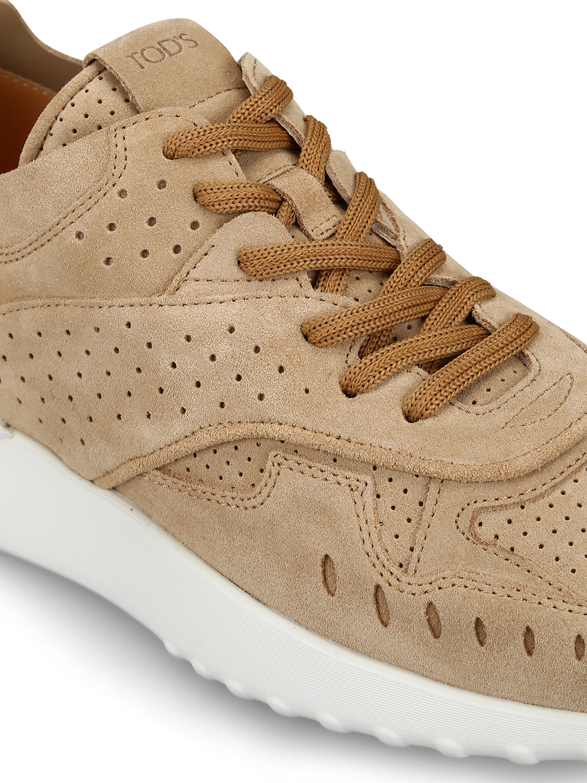 Tod'S - Dark beige suede sporty sneakers - trainers - XXW80A0W590J9EC603