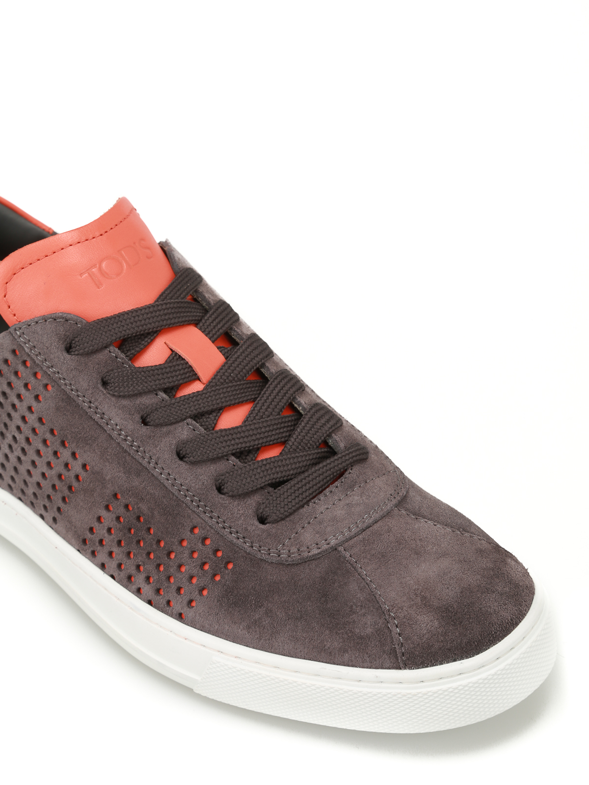 orange suede trainers