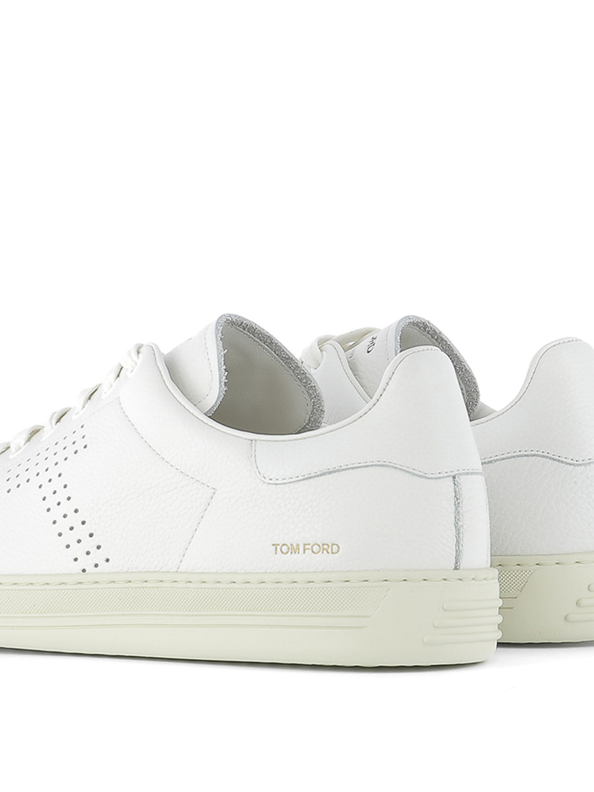 Trainers Tom Ford - Perforated logo leather sneakers - J1045TDAPBRR