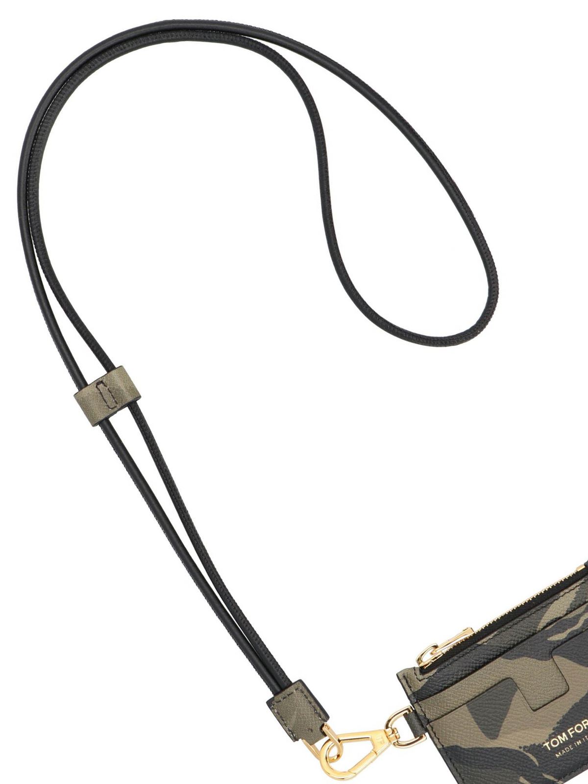 Wallets & purses Tom Ford - Neck strap card holder in camouflage green -  Y0310TICL022C4916