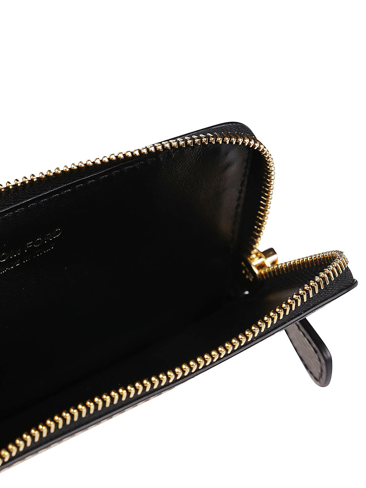 Zip-around leather wallet