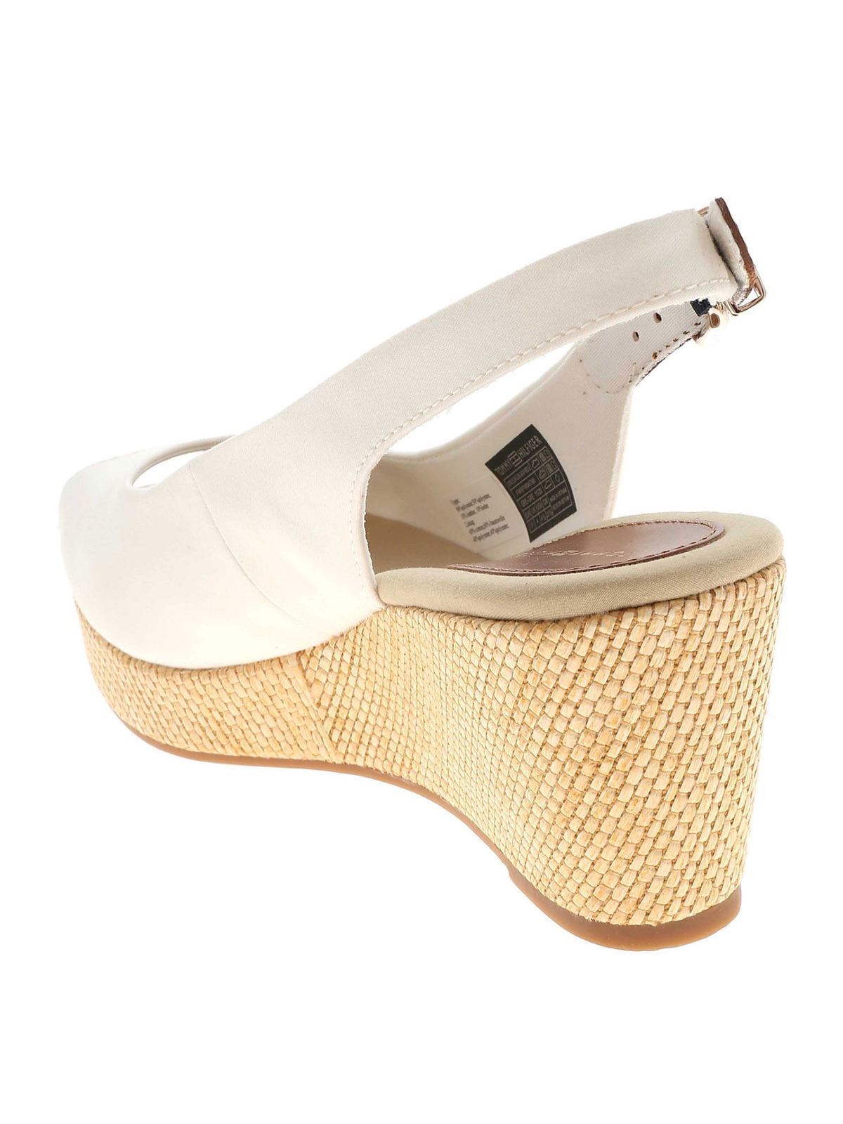 tommy hilfiger wedges white