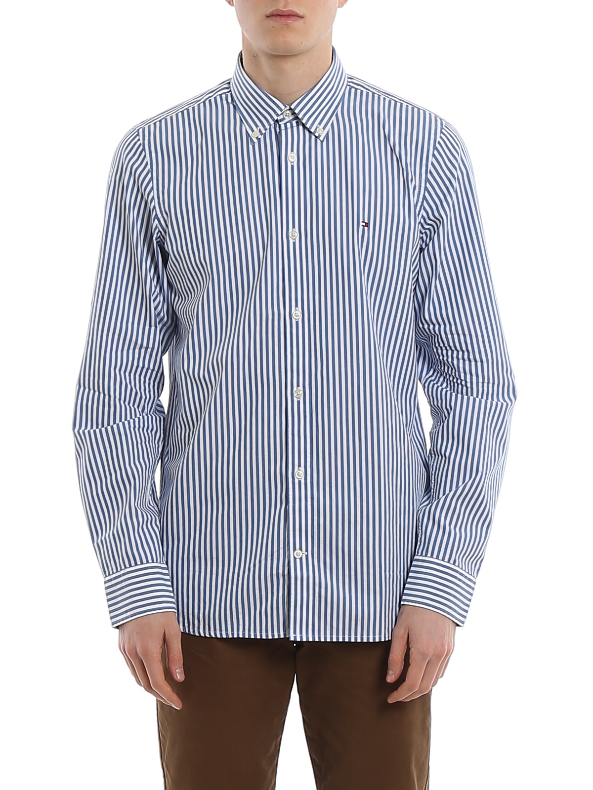 Begging Aja Inhale Shirts Tommy Hilfiger - Cotton striped shirt - MW0MW122090A4 | iKRIX.com