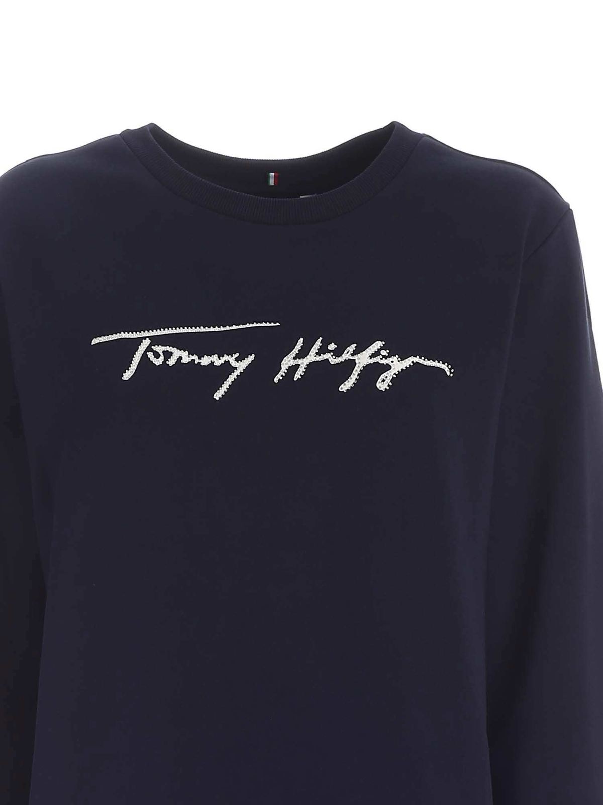 tommy hilfiger logo print sweatshirt