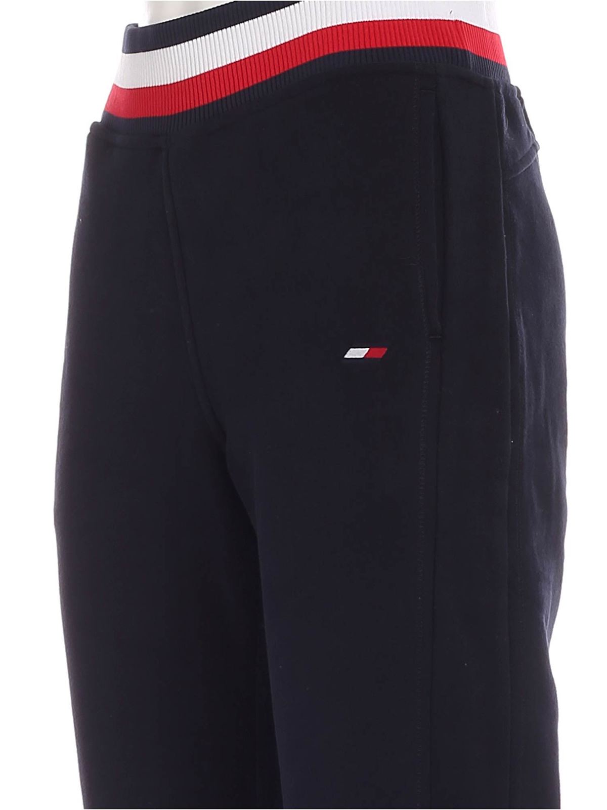 Tommy Hilfiger - Logo detail joggers in blue - tracksuit bottoms ...