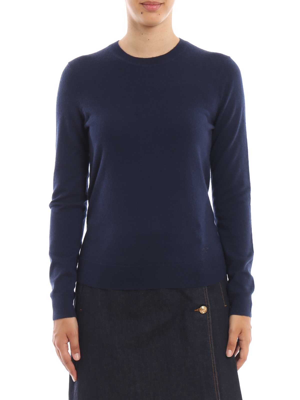 Crew necks Tory Burch - Iberia cashmere navy blue sweater - 32812411