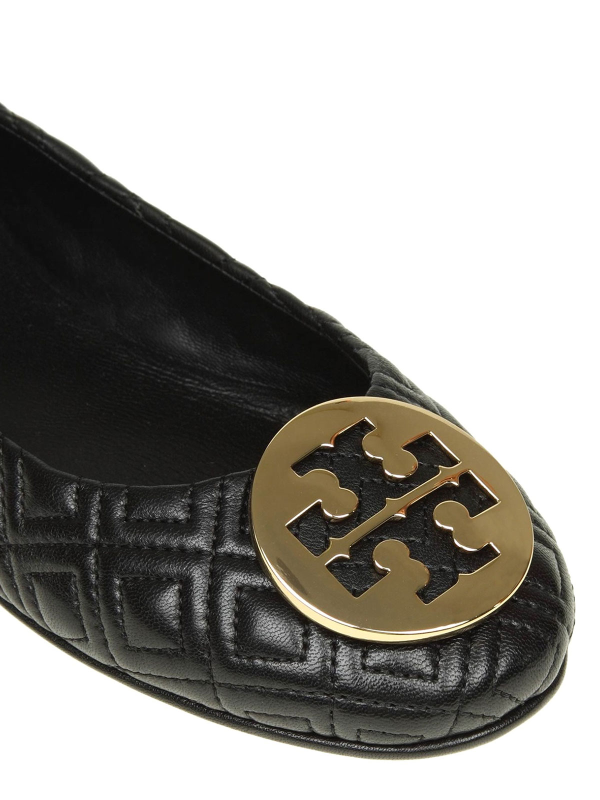 Tory Burch - Quilted Minnie leather ballerinas - flat shoes - 50736002