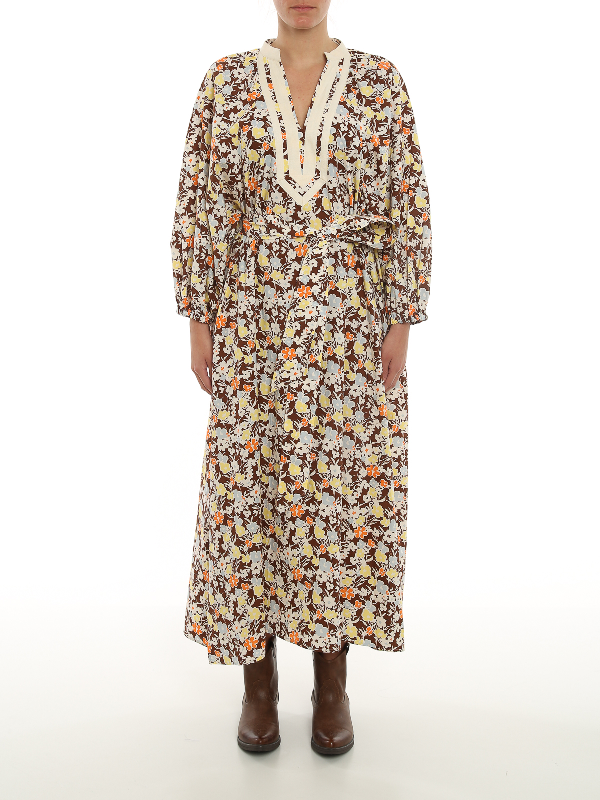 Maxi dresses Tory Burch - Floral cotton caftan dress - 81345220