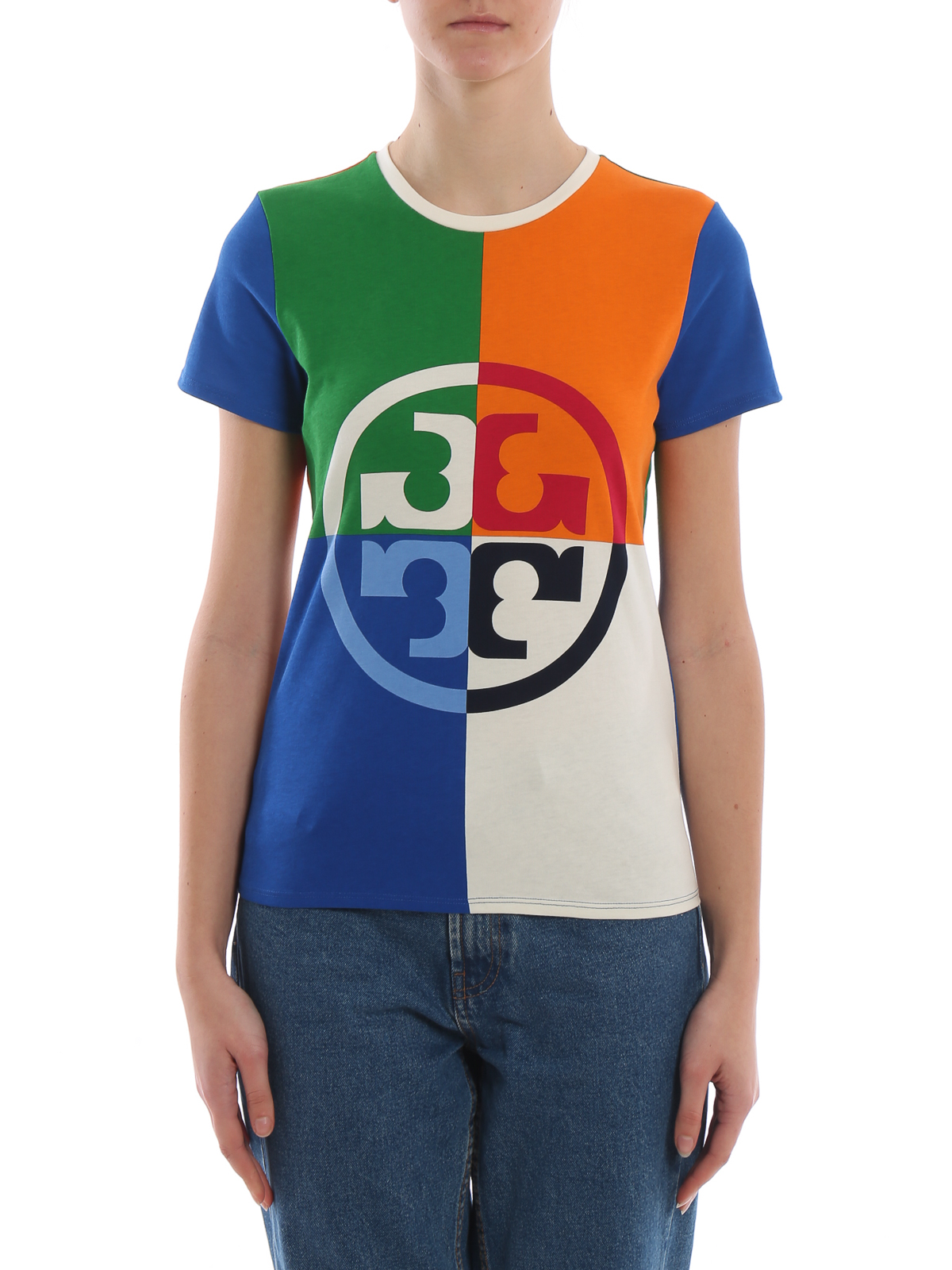 T-shirts Tory Burch - Colour block logo T-shirt - 57241990 