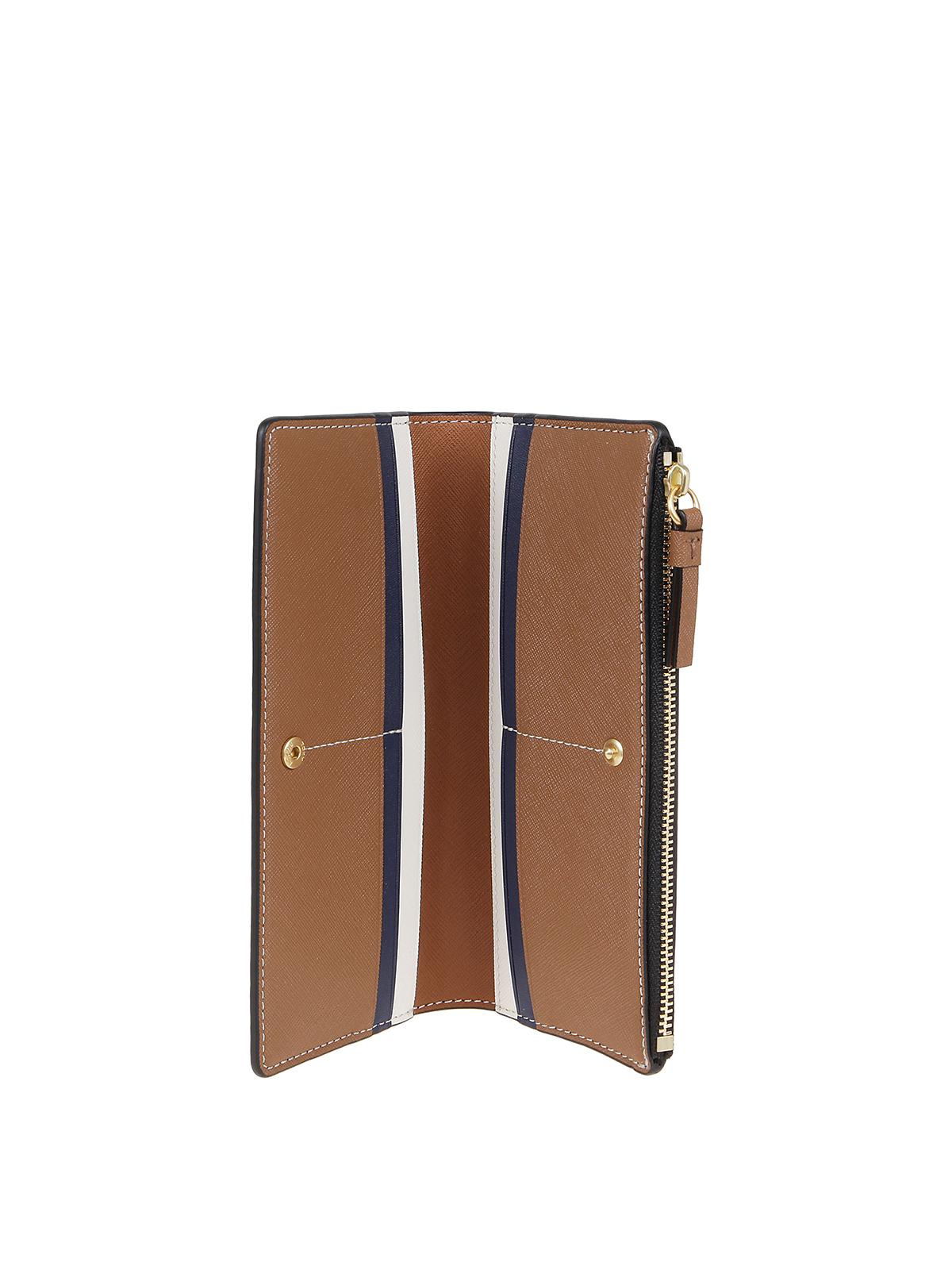 tory burch brown leather wallet