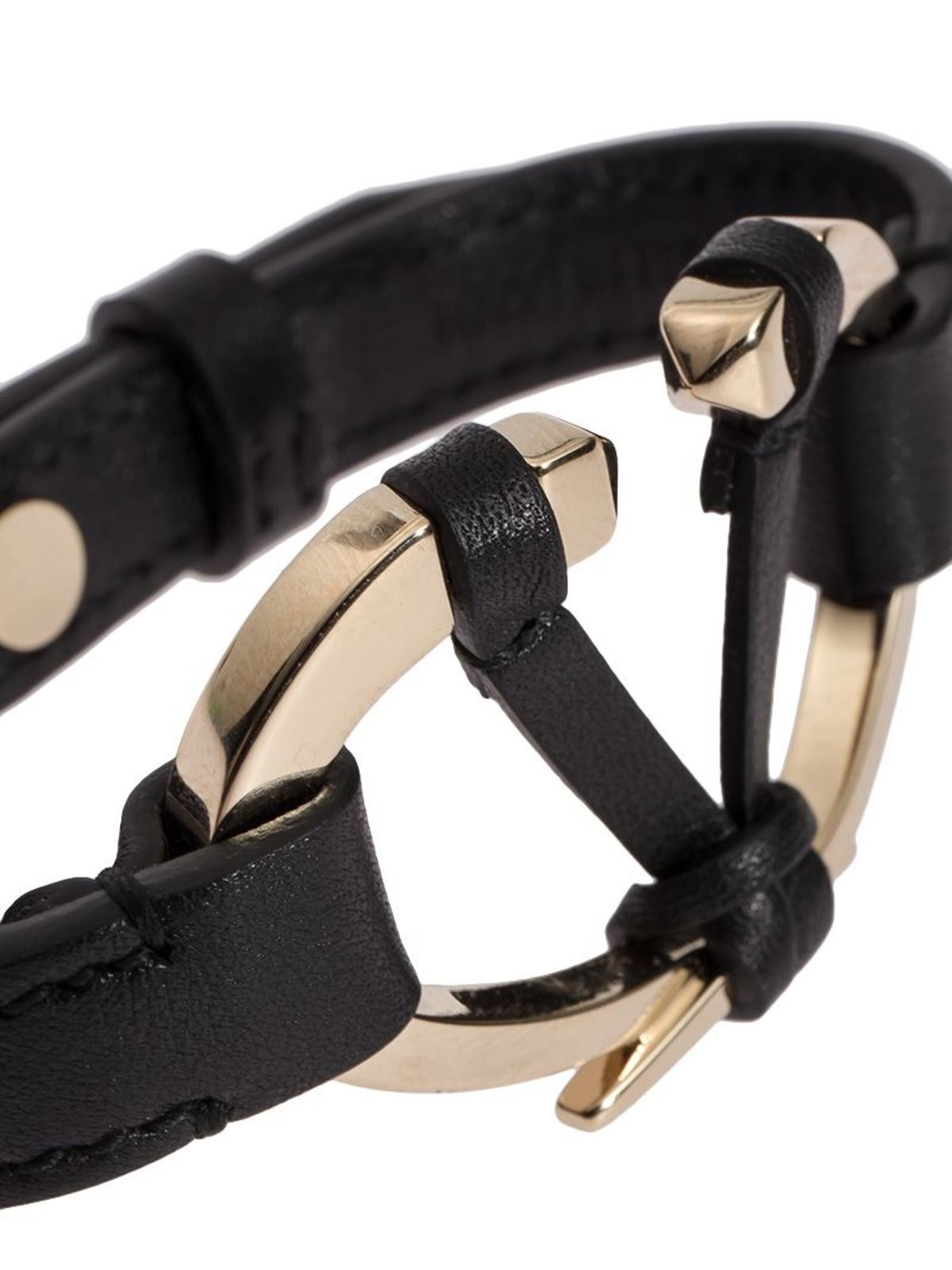 valentino leather bracelet