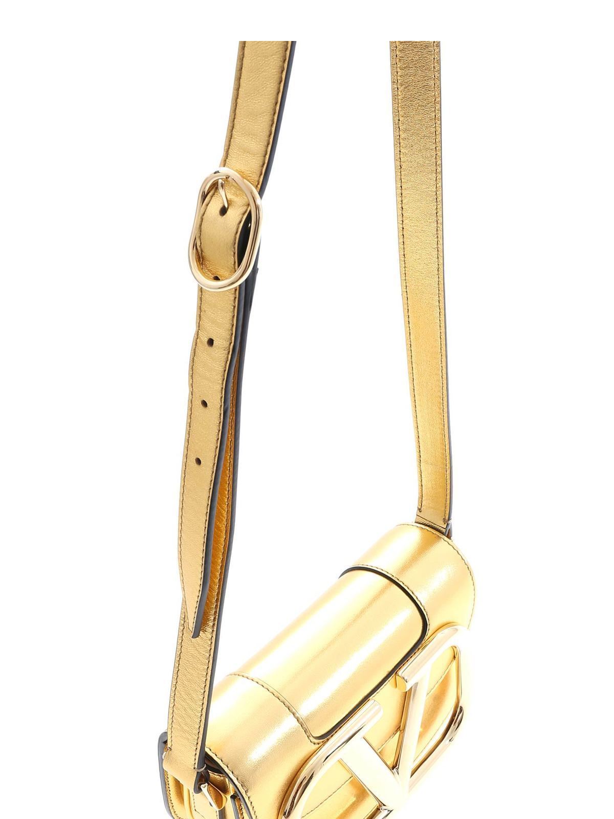 small gold shoulder bag