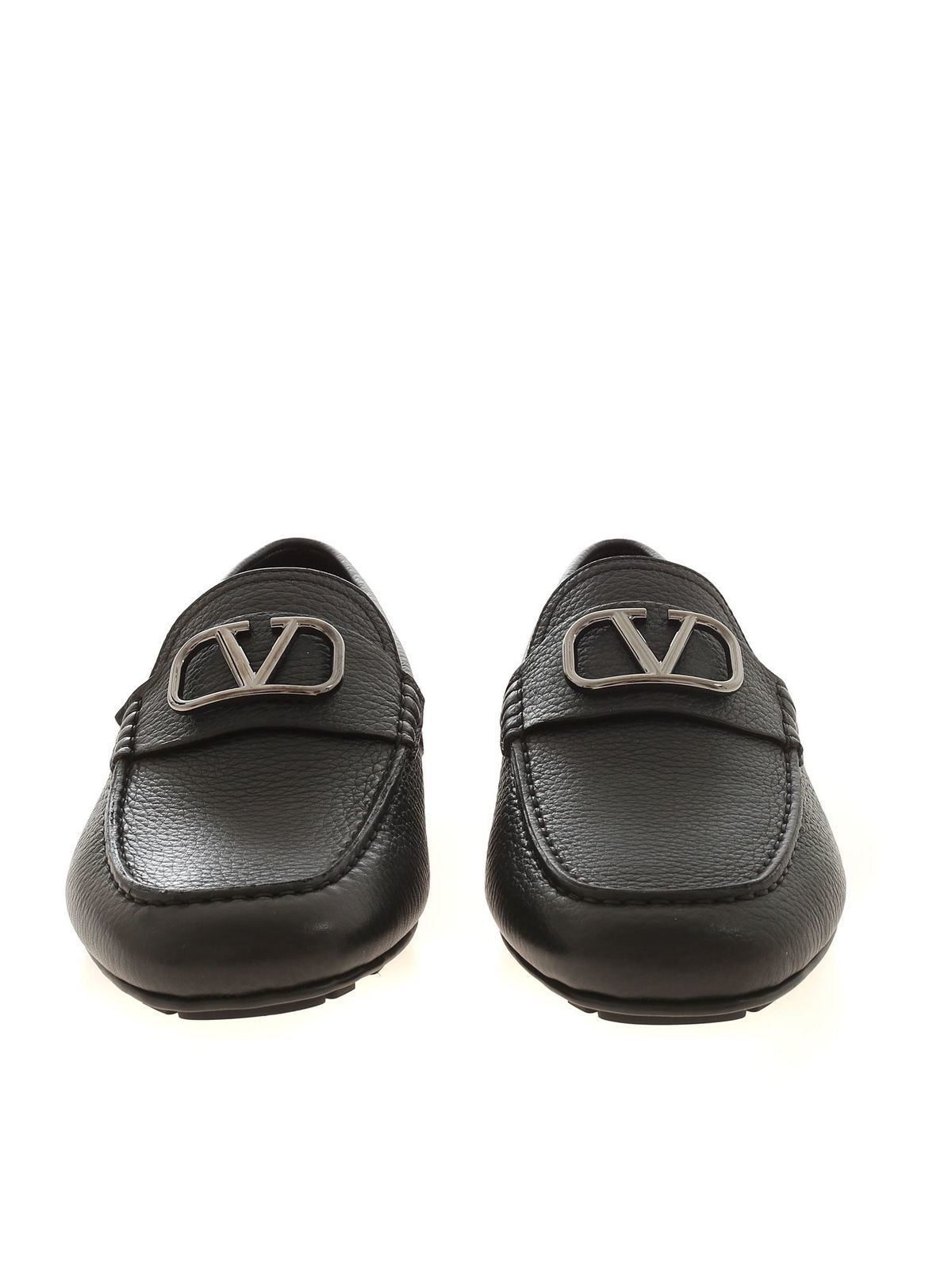 valentino slippers black