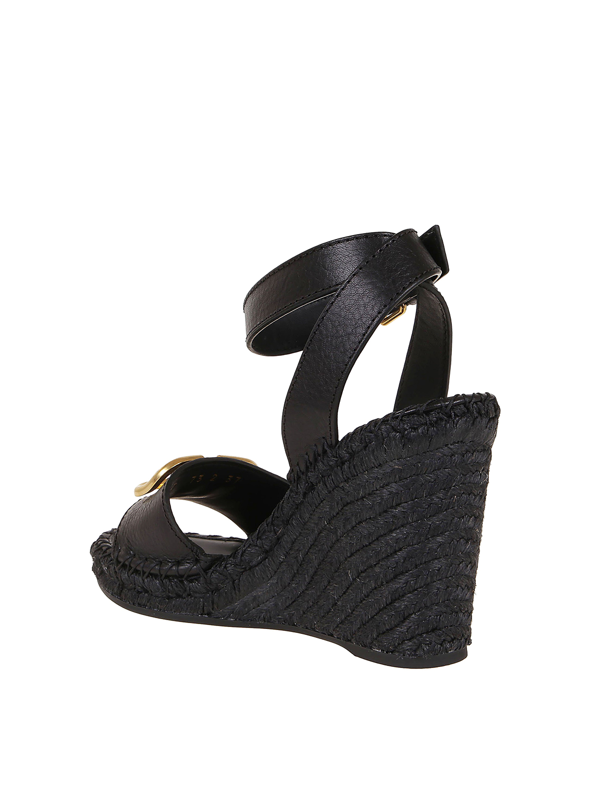 Sandals Valentino Garavani - Vlogo black wedge sandals - TW2S0N73LAT0NO