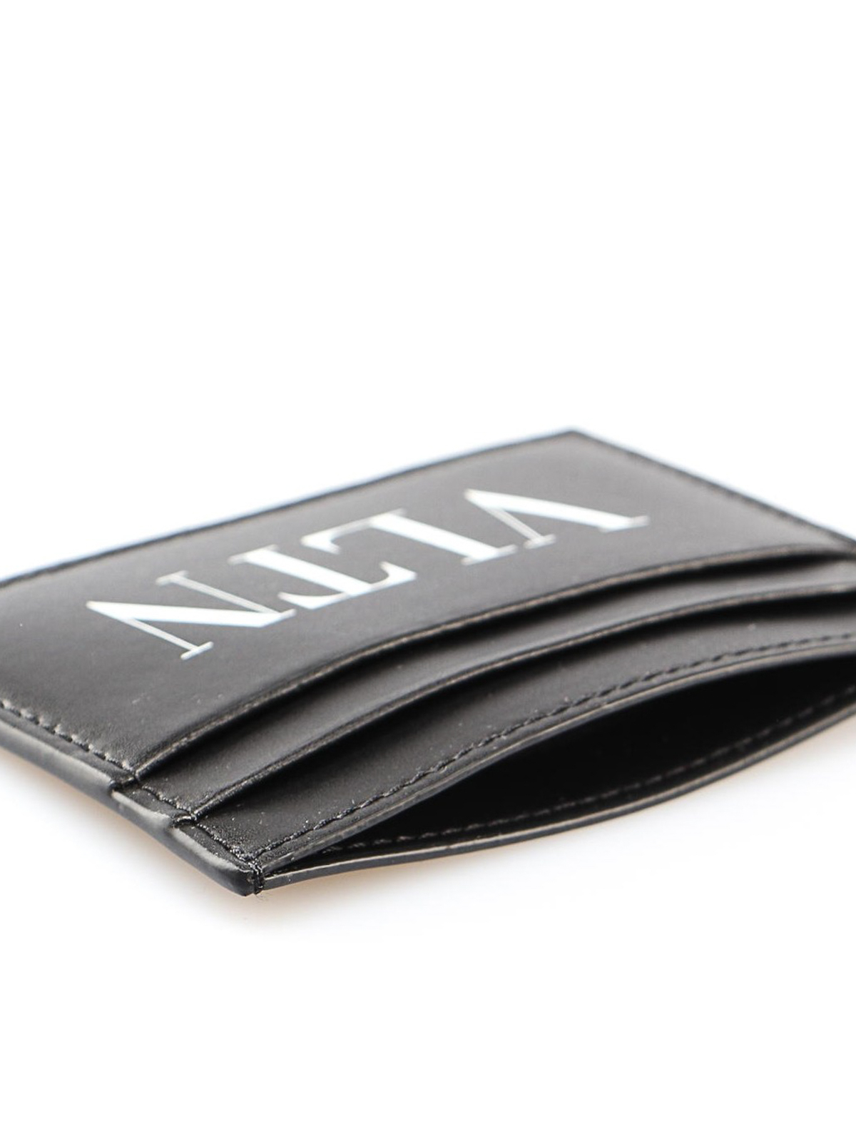 VLTN print leather card holder