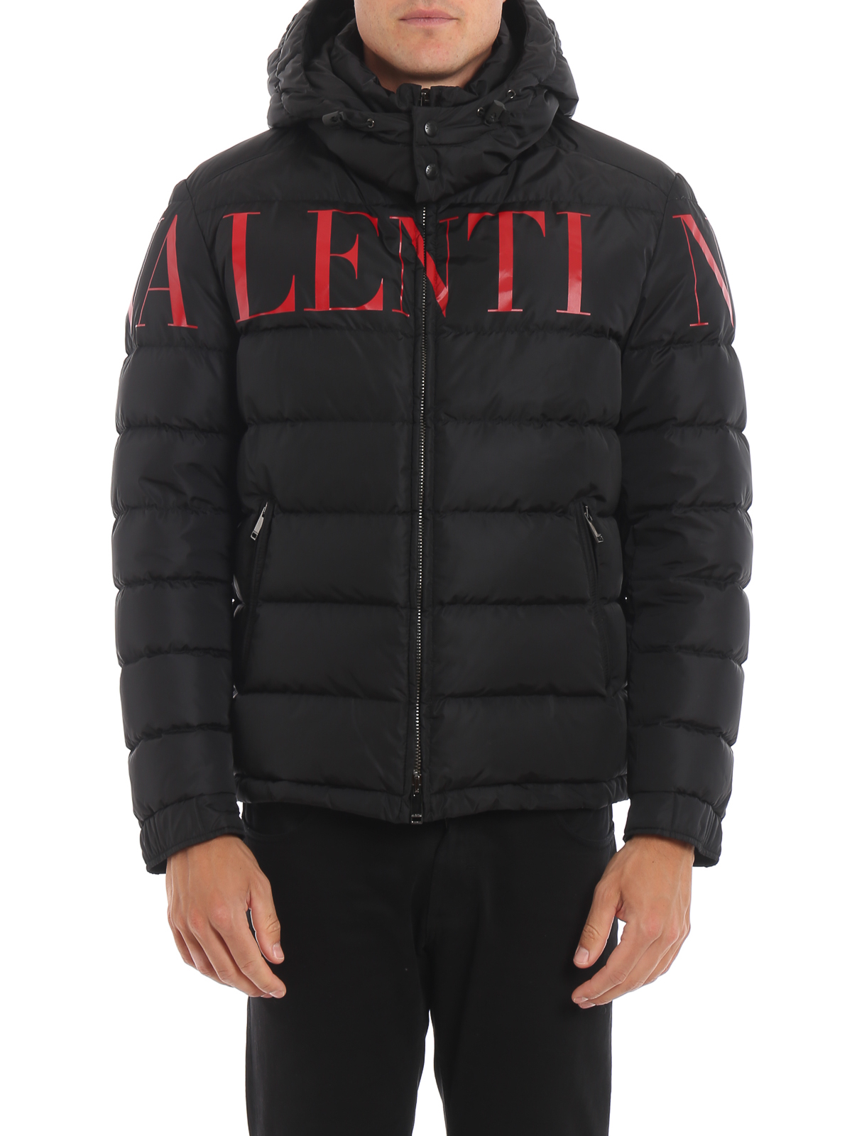 Padded jackets Valentino - Logo embellished puffer jacket