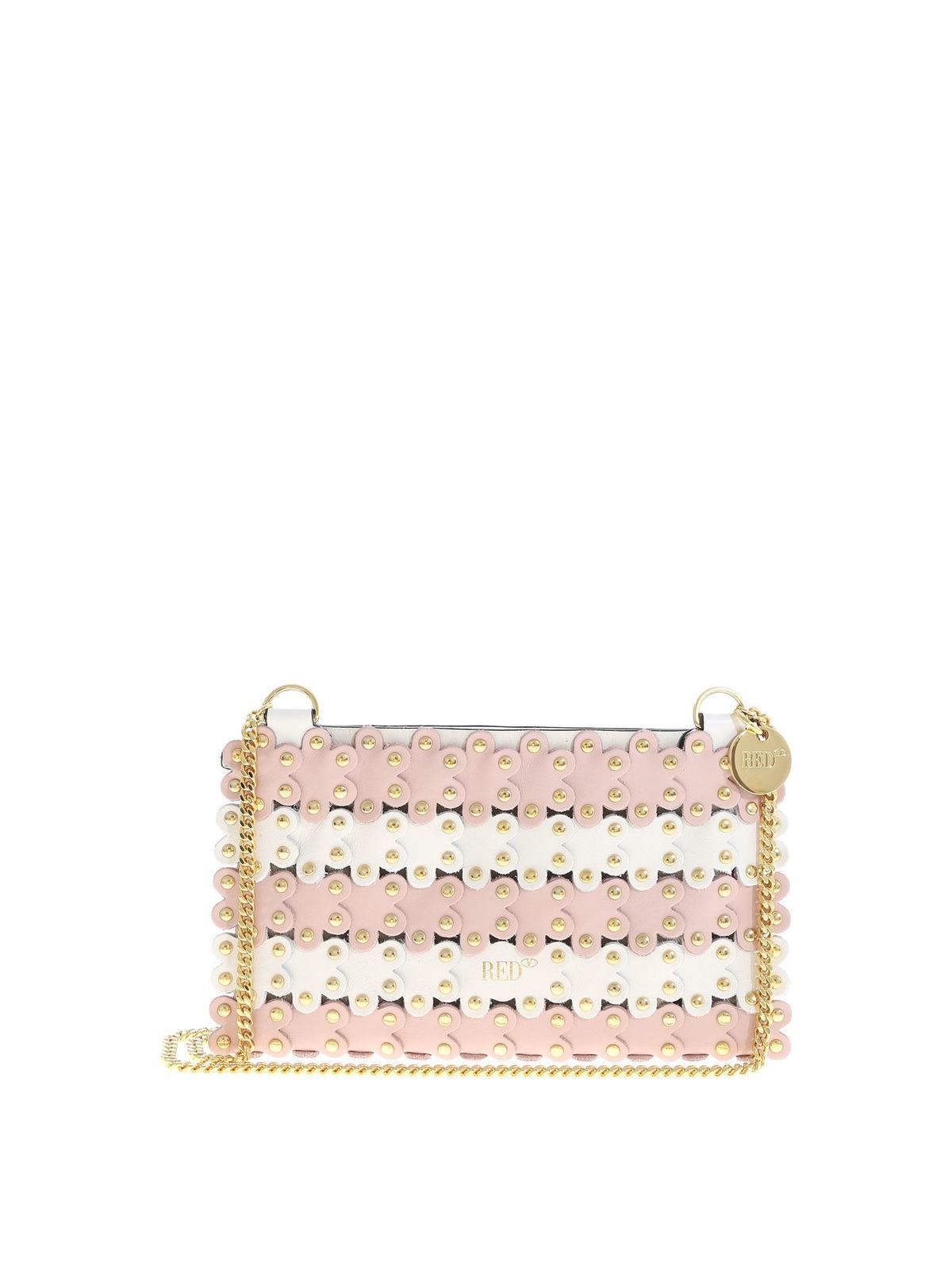 Valentino Red - Flower Puzzle clutch bag in pink and white - cross body ...