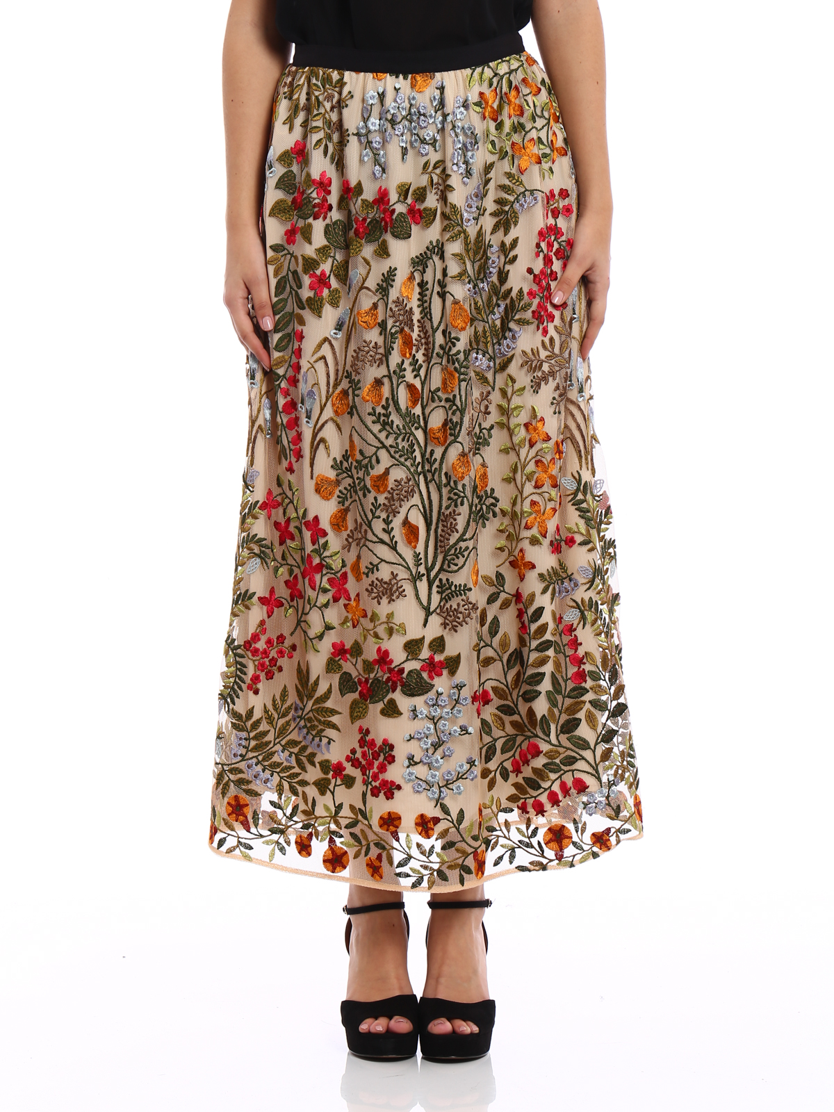 jupe longue multicolore