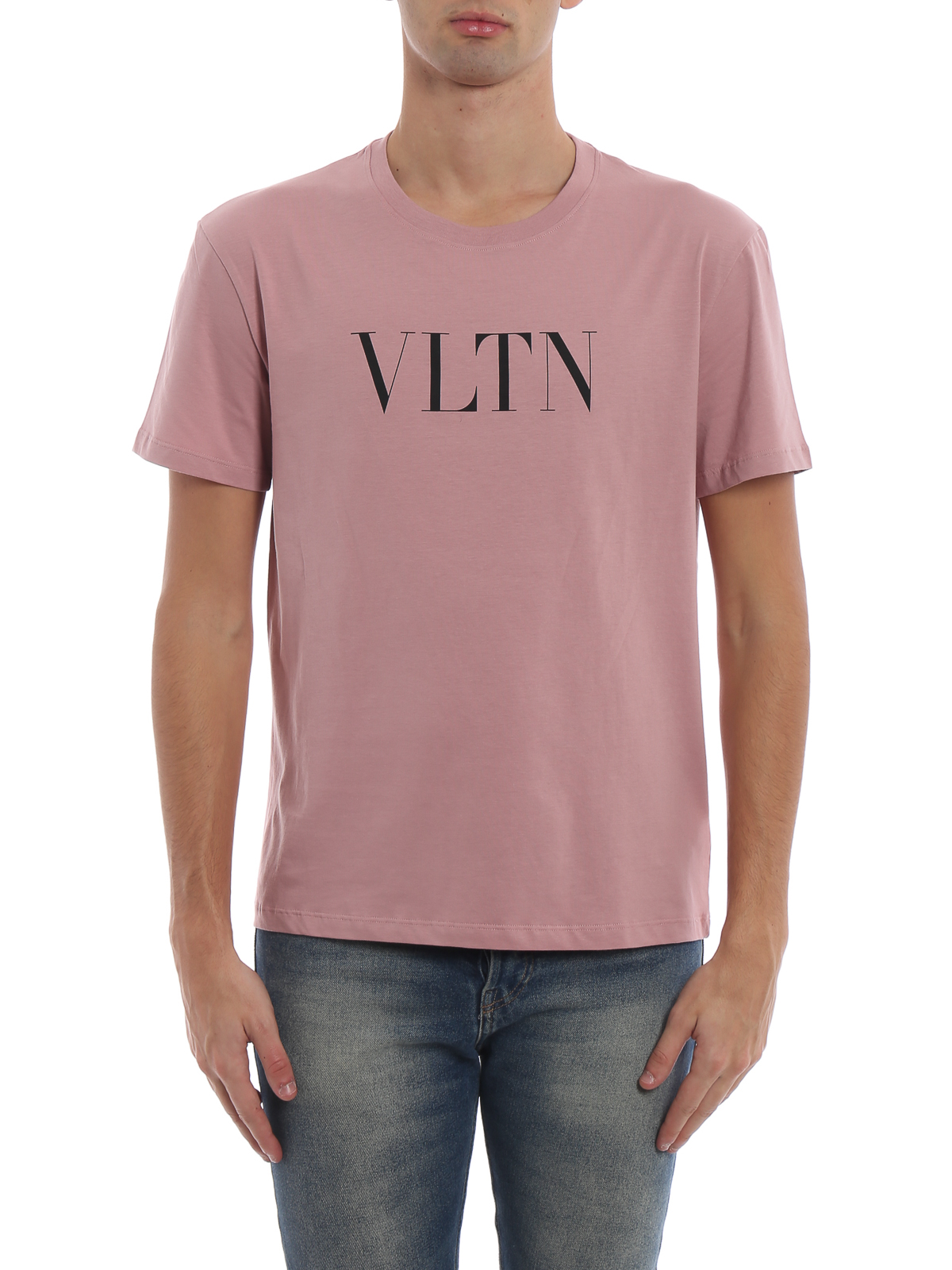 T-shirts Valentino - Antique rose VLTN logo print T-shirt 
