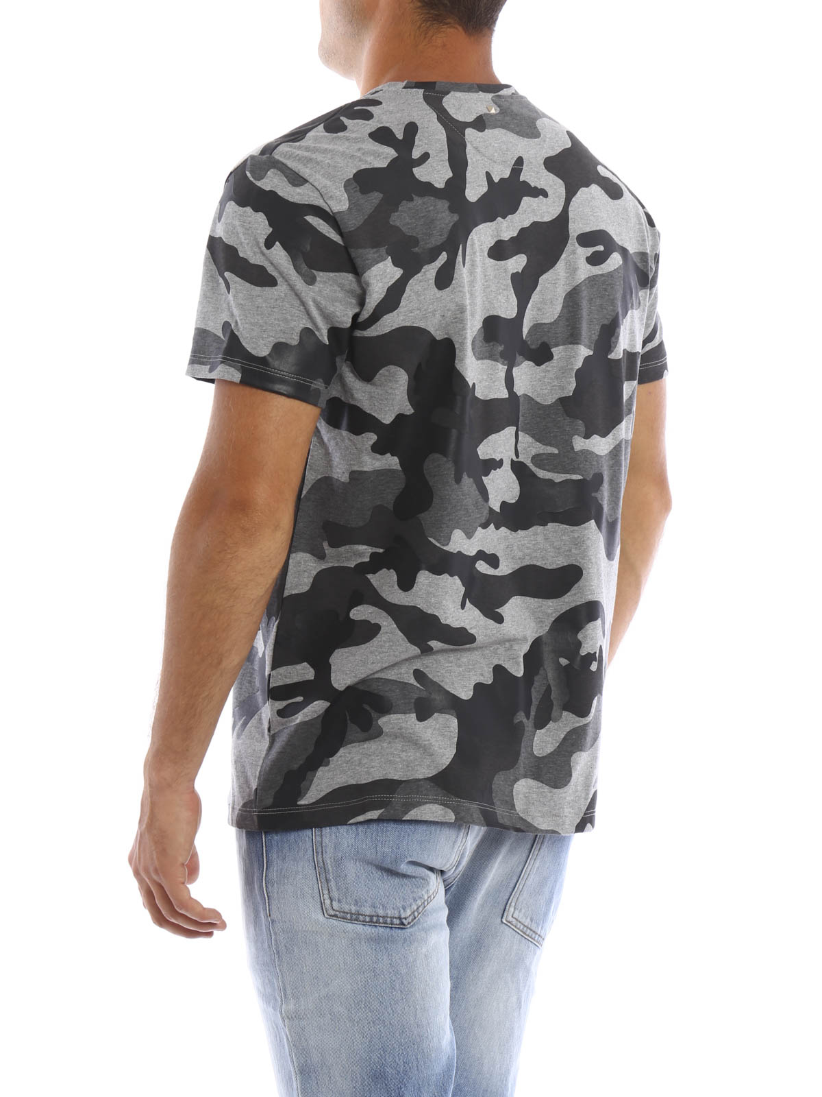 T-shirts Valentino - Rockstud Camouflage T-shirt - LV3MG03A3MB 