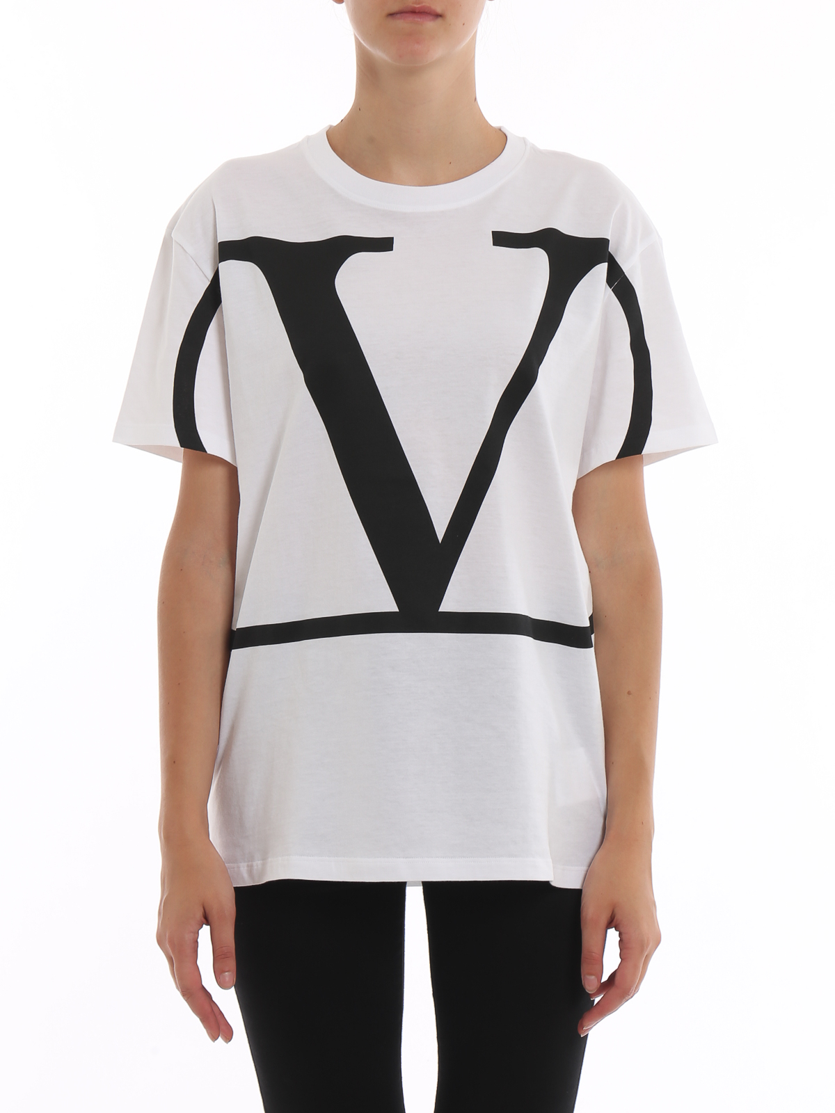 T-shirts Valentino - Vlogo T-shirt SB3MG01Z4Q6A01 | iKRIX.com