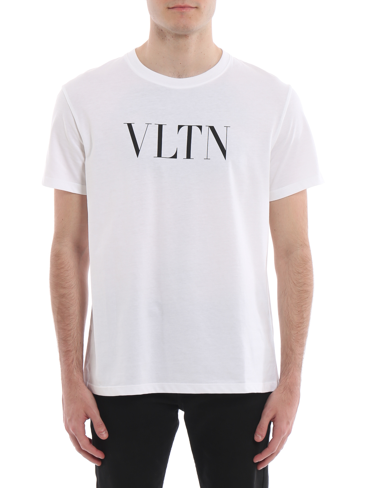 T-shirts Valentino - VLTN print white jersey T-shirt - SV3MG10V3LEA01