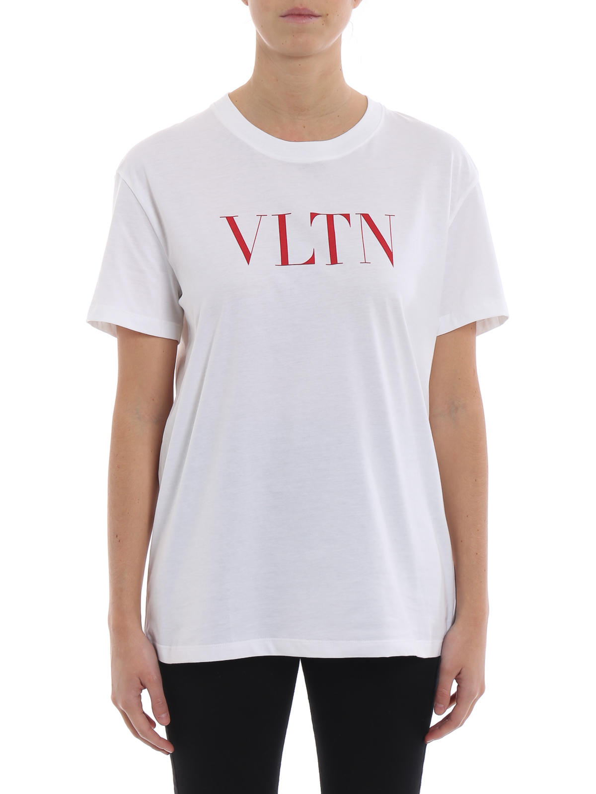 T-shirts Valentino - White and red VLTN T-shirt - RB3MG07D3V6A33