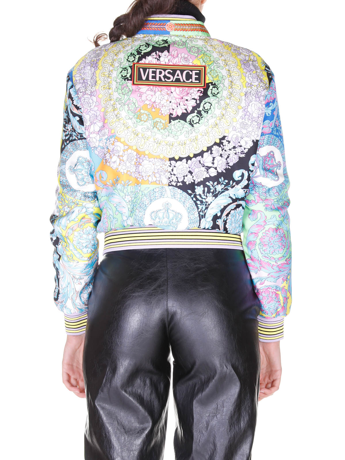 Versace - Printed silk bomber jacket - bombers - CLG263471322168