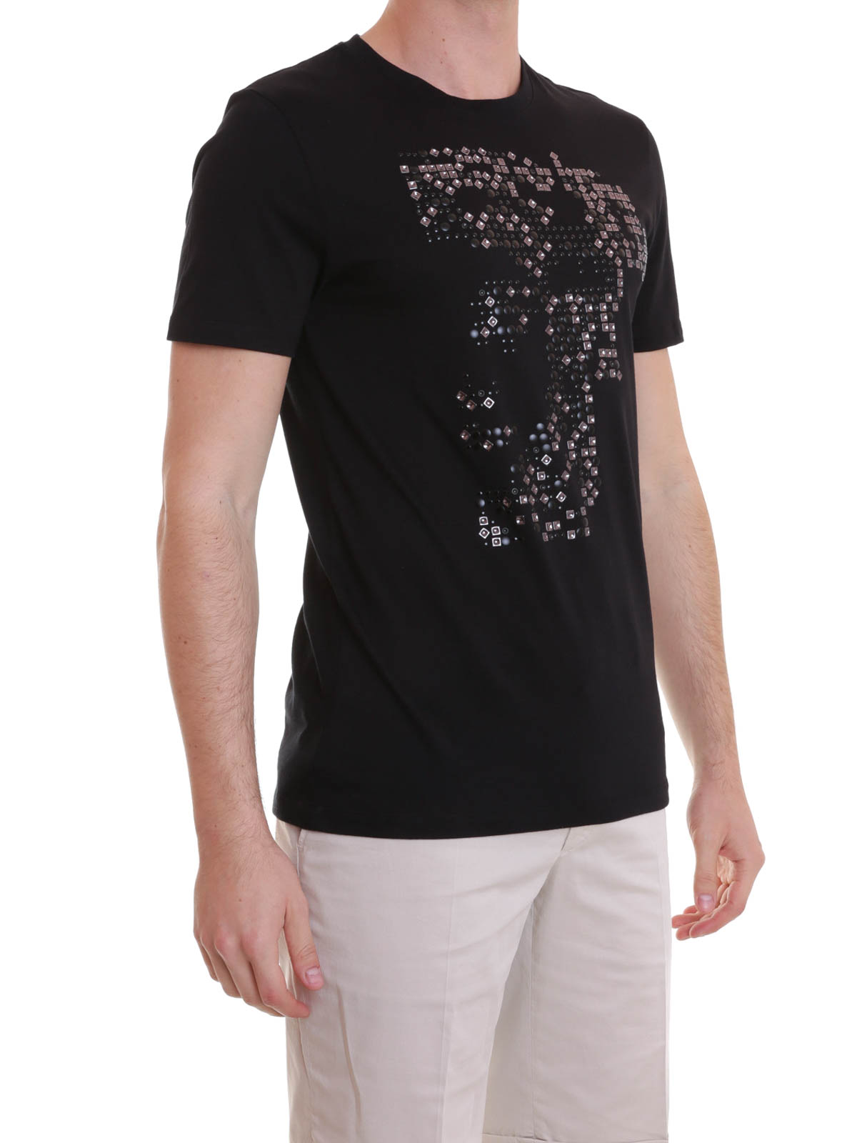 T-shirts Versace Collection - Medusa embellished T-shirt 