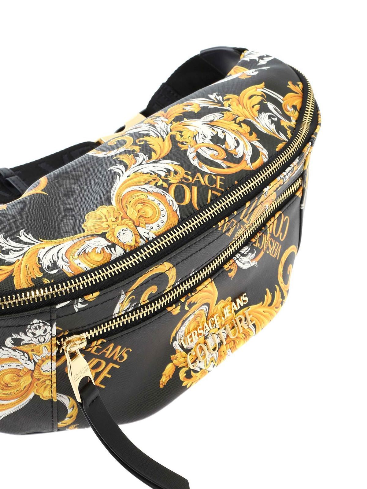 Forberedende navn Fiasko Centrum Belt bags Versace Jeans Couture - Logo Baroque Couture I print black belt  bag - E1VZABF871579M27