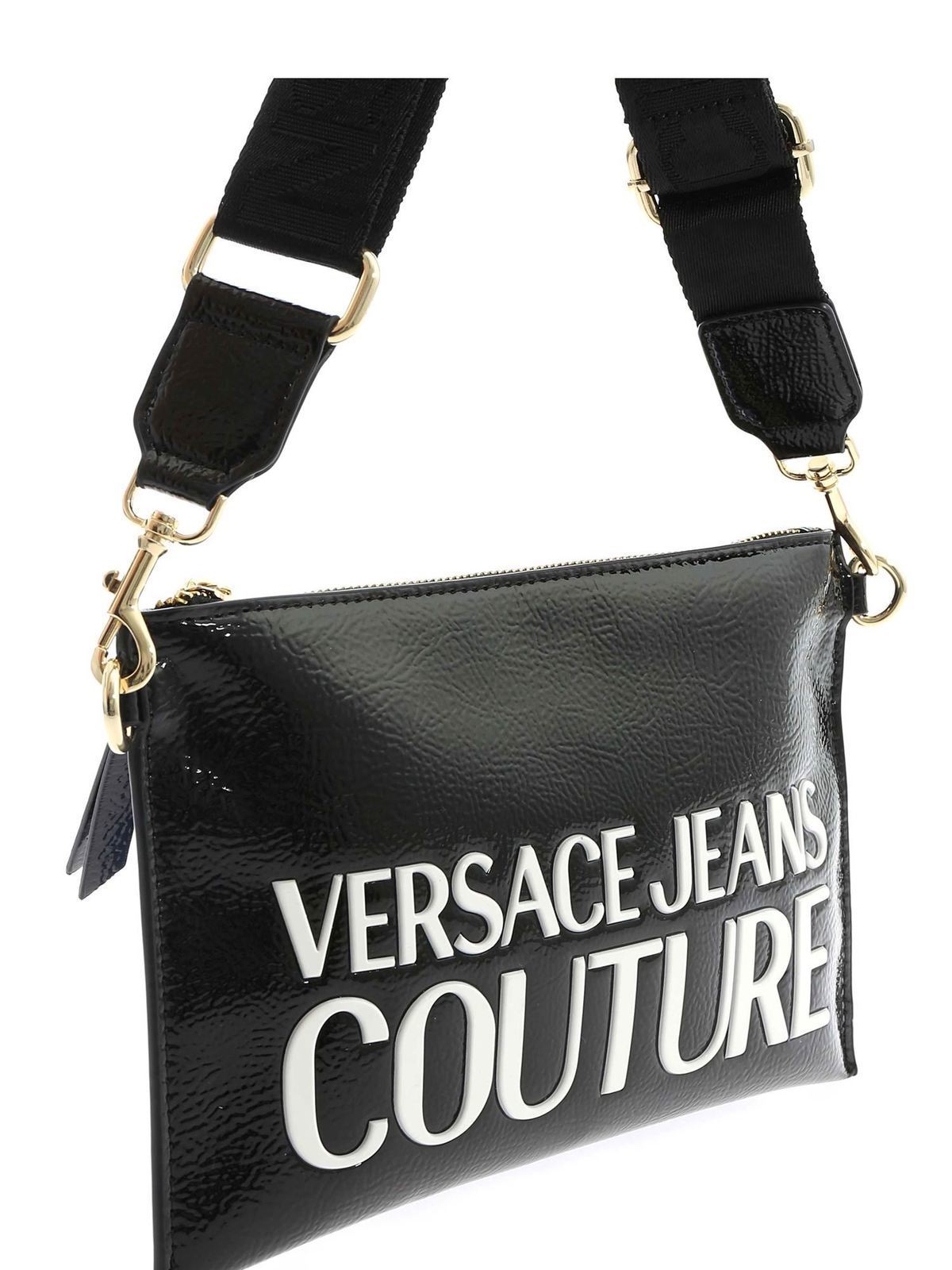 versace jeans black handbag