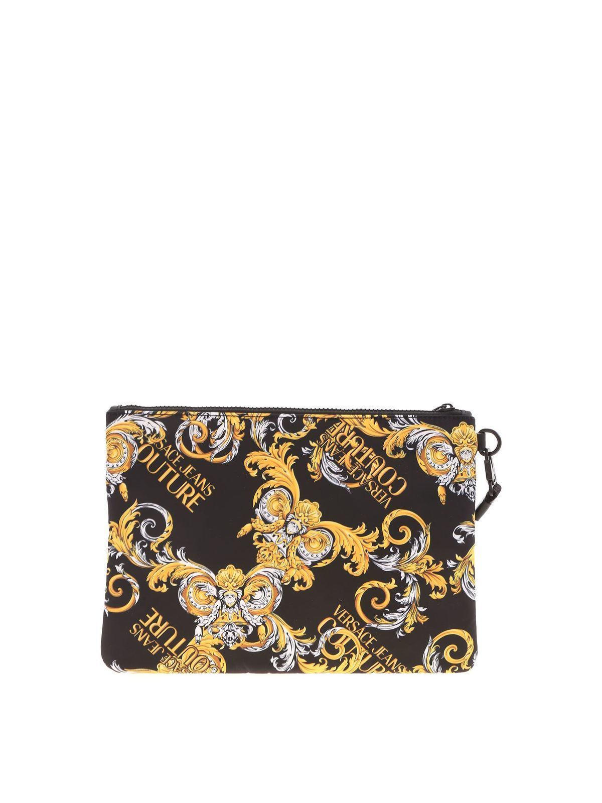 Clutches Versace Jeans Couture - Logo Baroque print clutch bag in 
