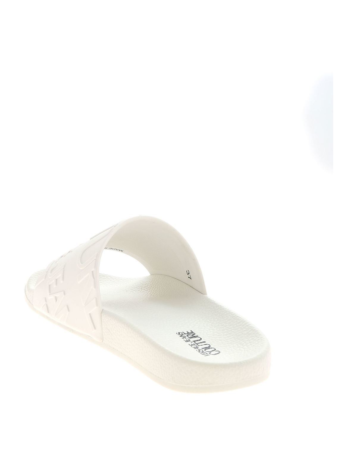 Flip flops Versace Jeans Couture - Logo slipper in white - E0VZASQ171352003