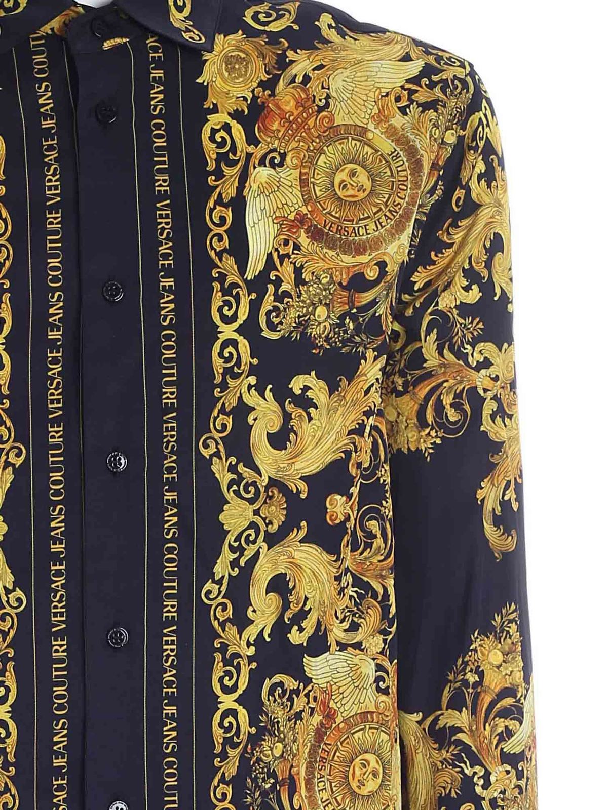 Shirts Versace Jeans Couture - Rococo pattern shirt - B1GWA6R3S0273899