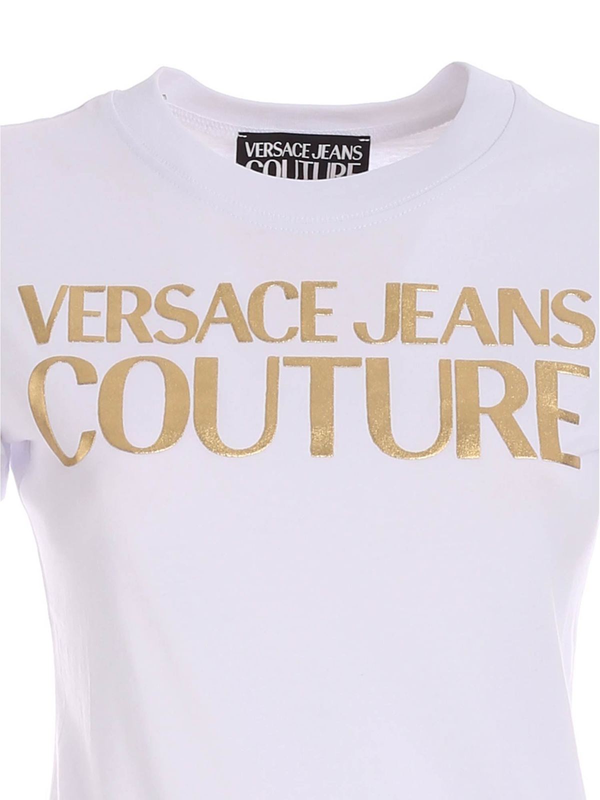 T-shirts Versace Jeans Couture - Printed T-shirt in white ...