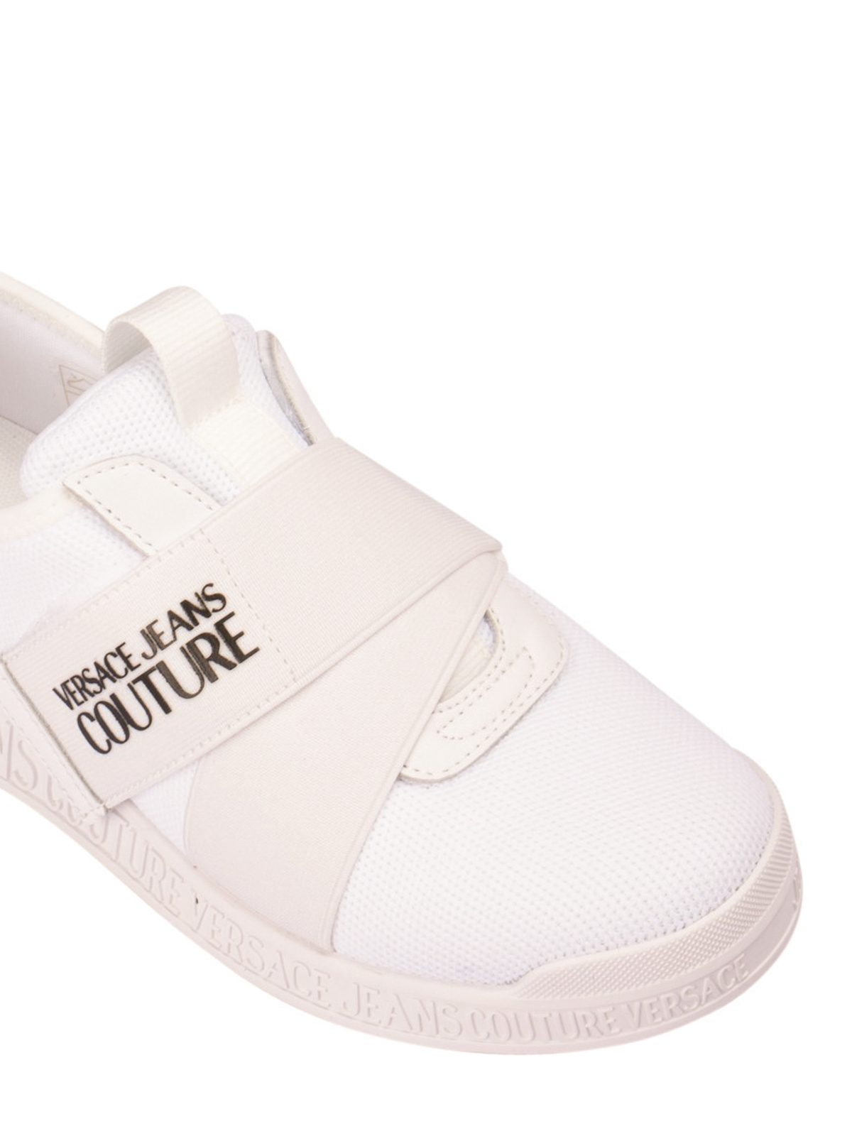 Versace Jeans Couture - Branded velcro strap slip-ons - trainers ...
