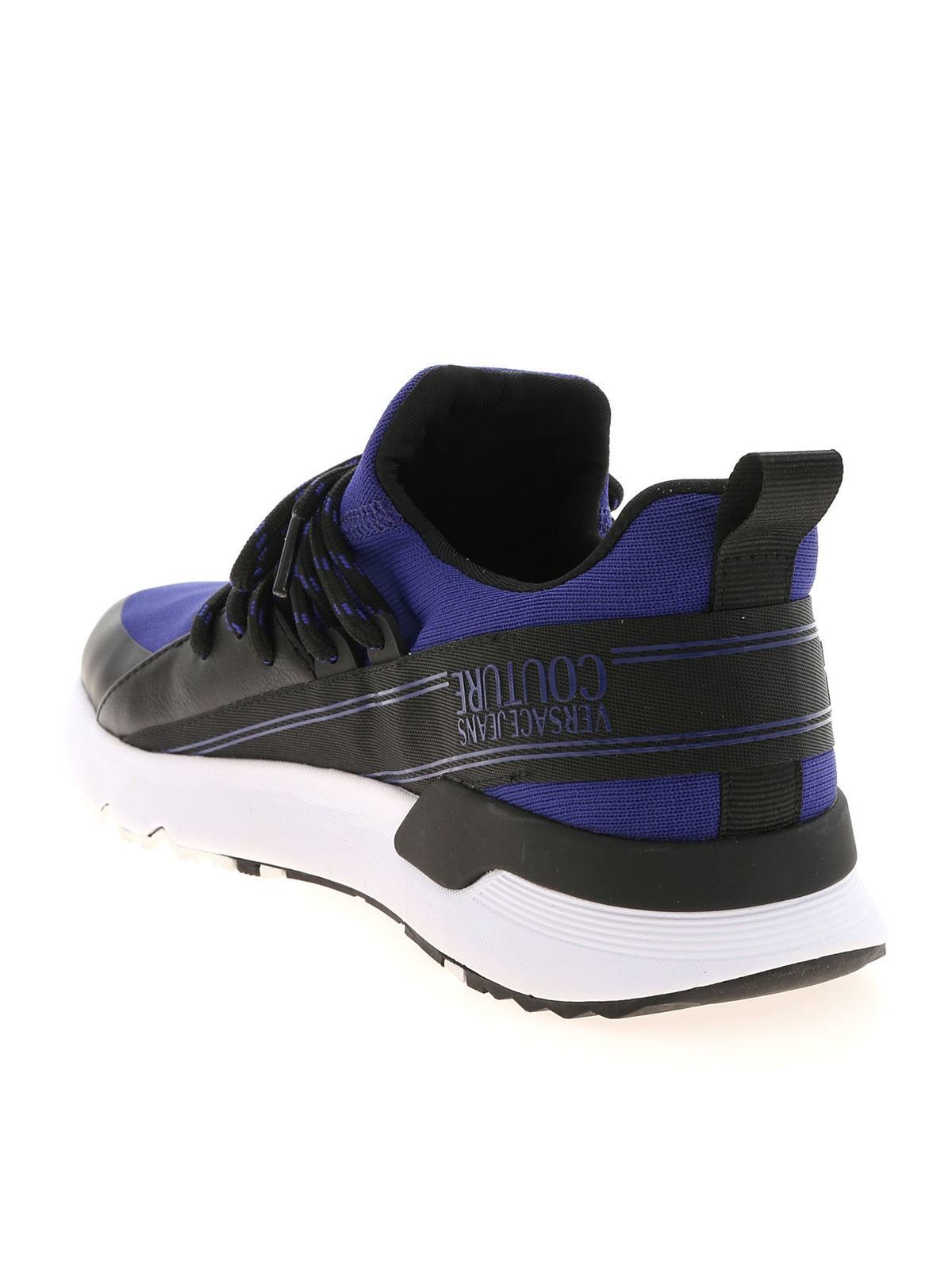 Trainers Versace Jeans Couture - Knitted sneakers in indigo color 