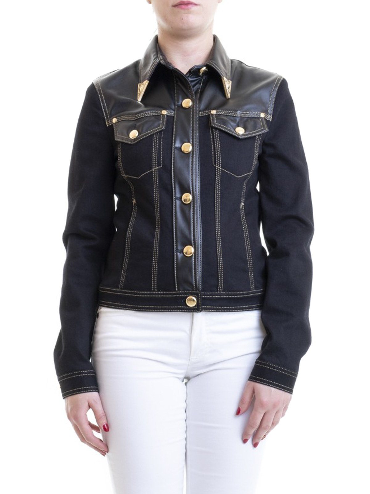 eco leather jacket - denim jacket 
